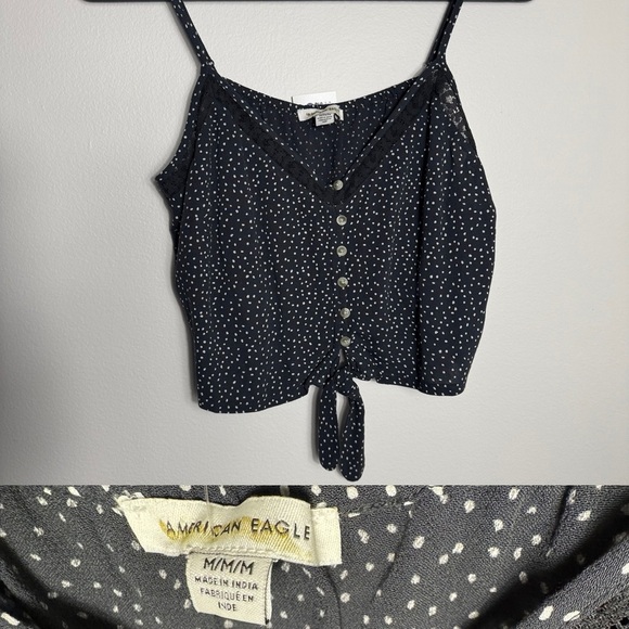 Crop Top Adjustable Straps Women's American Eagle Size M - Picture 2 of 3